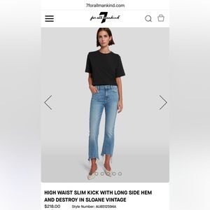 7 for all Mankind flair jeans